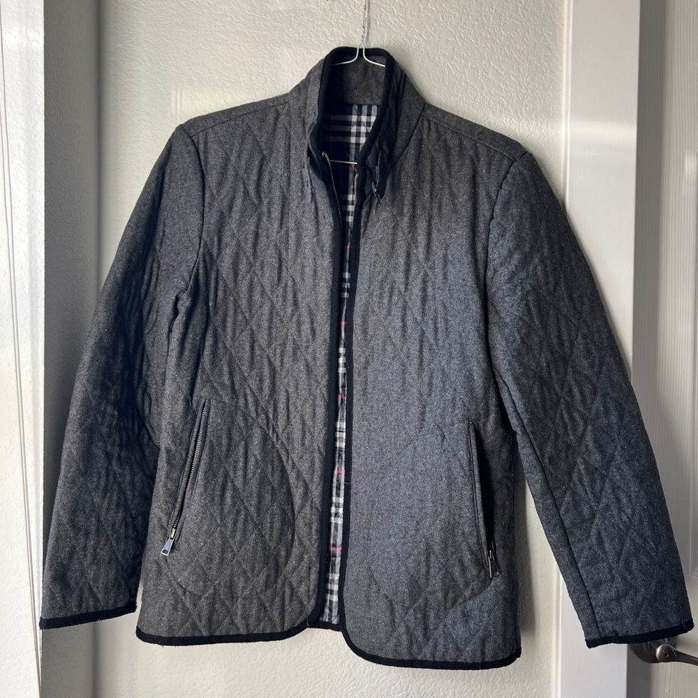Men's Gray Quilted Jacket